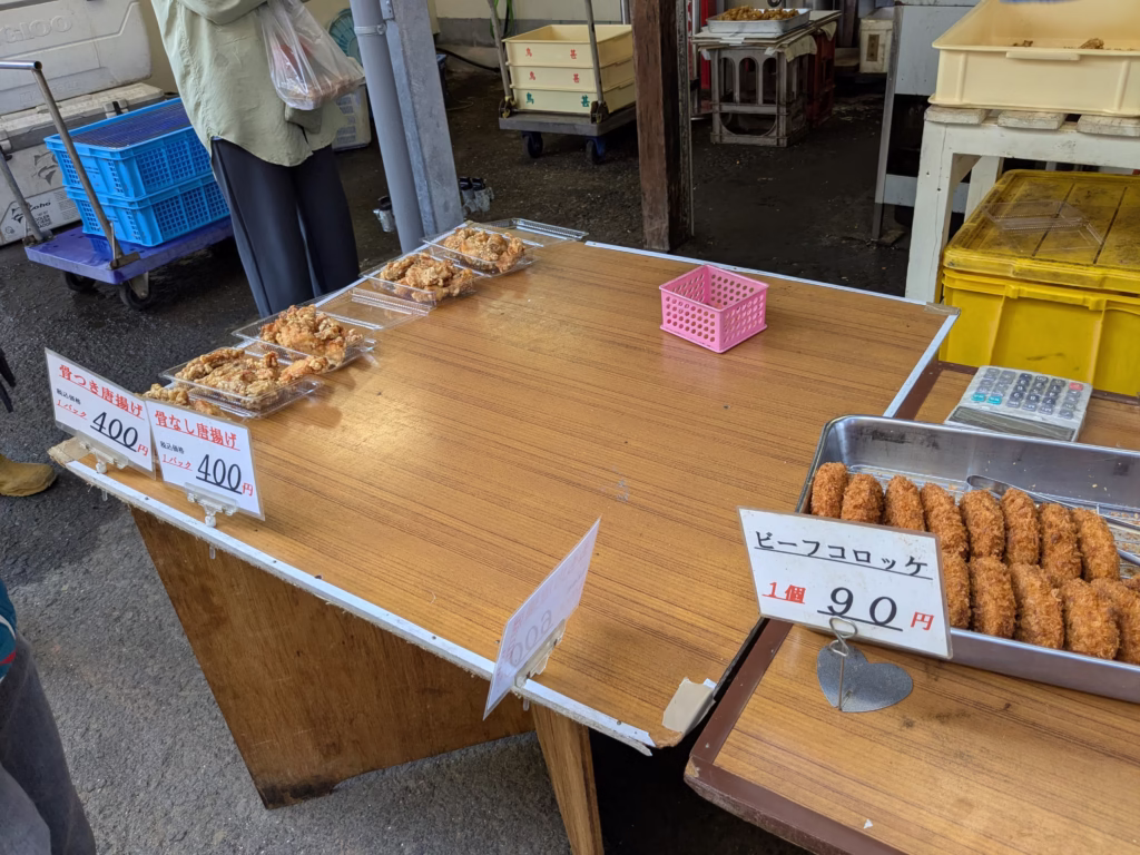 田尻漁港日曜朝市のから揚げ屋