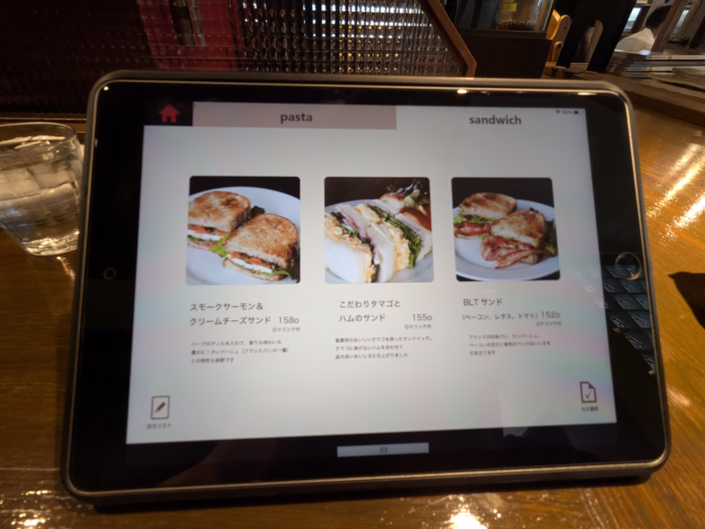 TAJIMA COFFEEサンドイッチメニュー