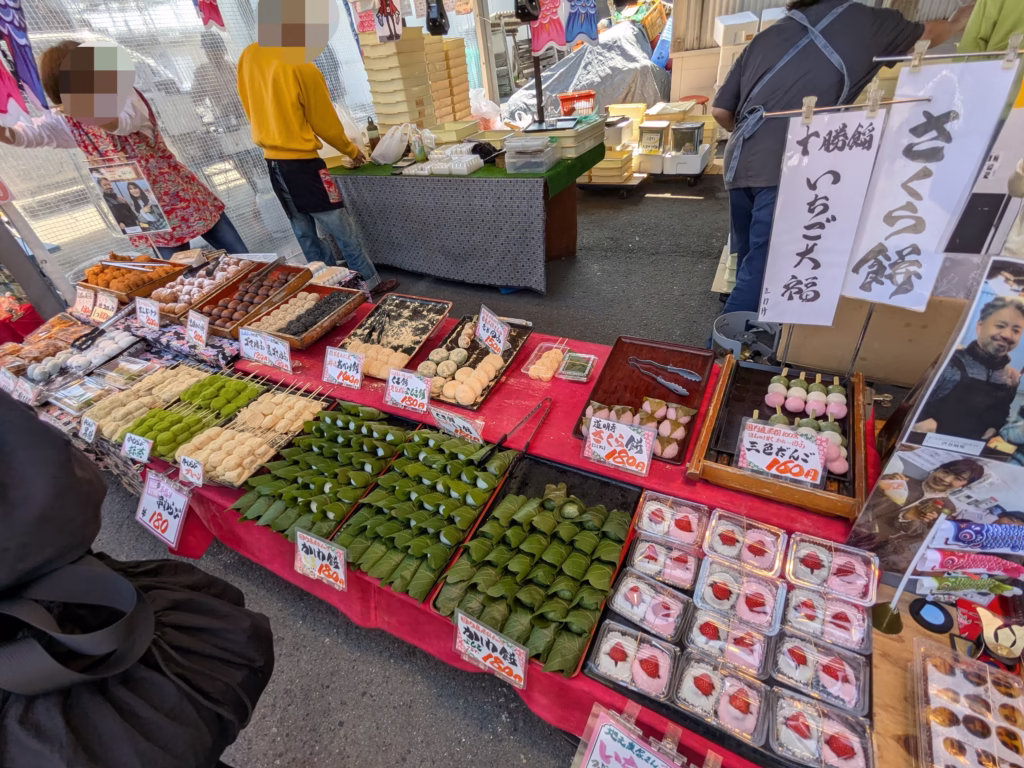 田尻漁港日曜朝市の和菓子屋