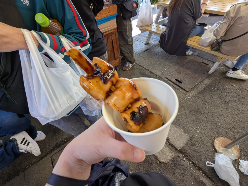 田尻漁港日曜朝市のいか焼き