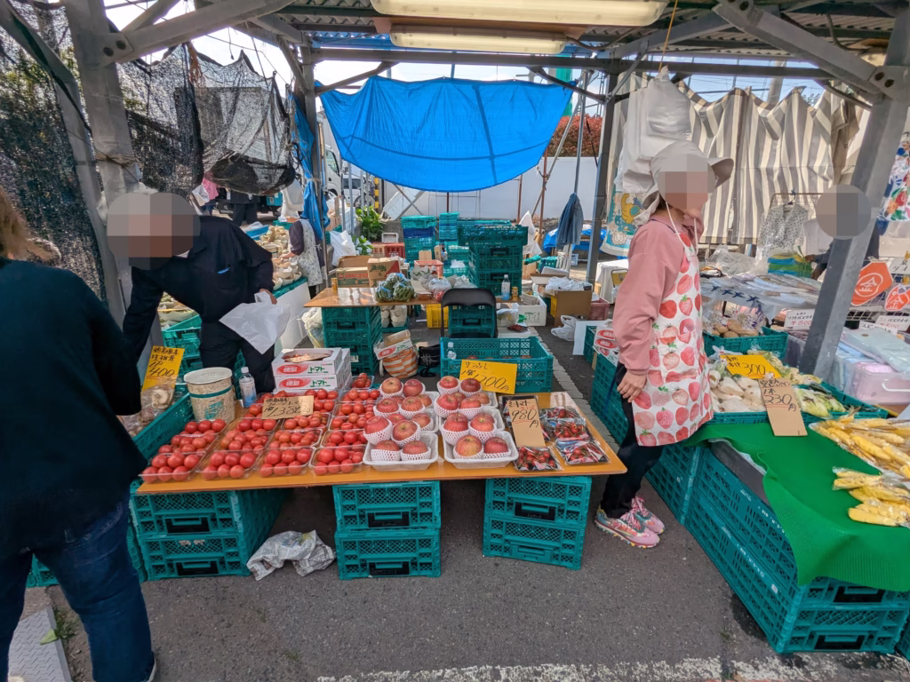 田尻漁港日曜朝市の八百屋