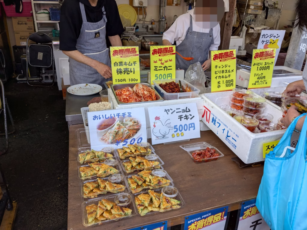 田尻漁港日曜朝市の韓国料理屋